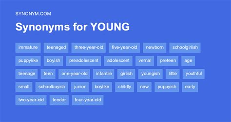 synonyms for young|another word for young adult.